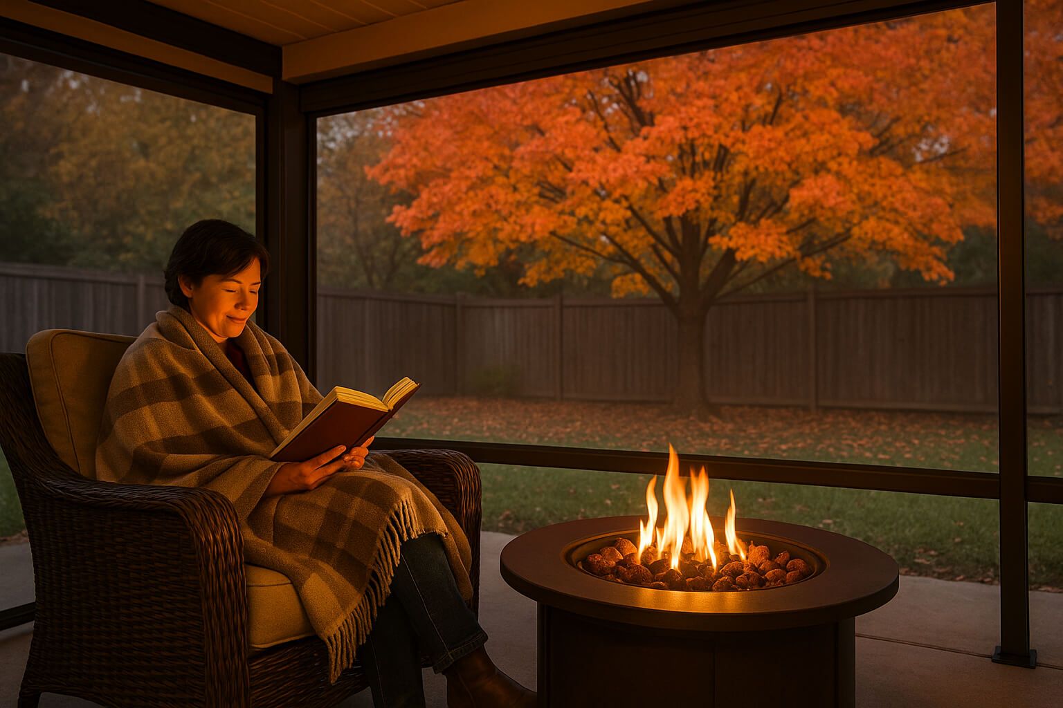 Clarksville cozy outdoor patio retractable screens